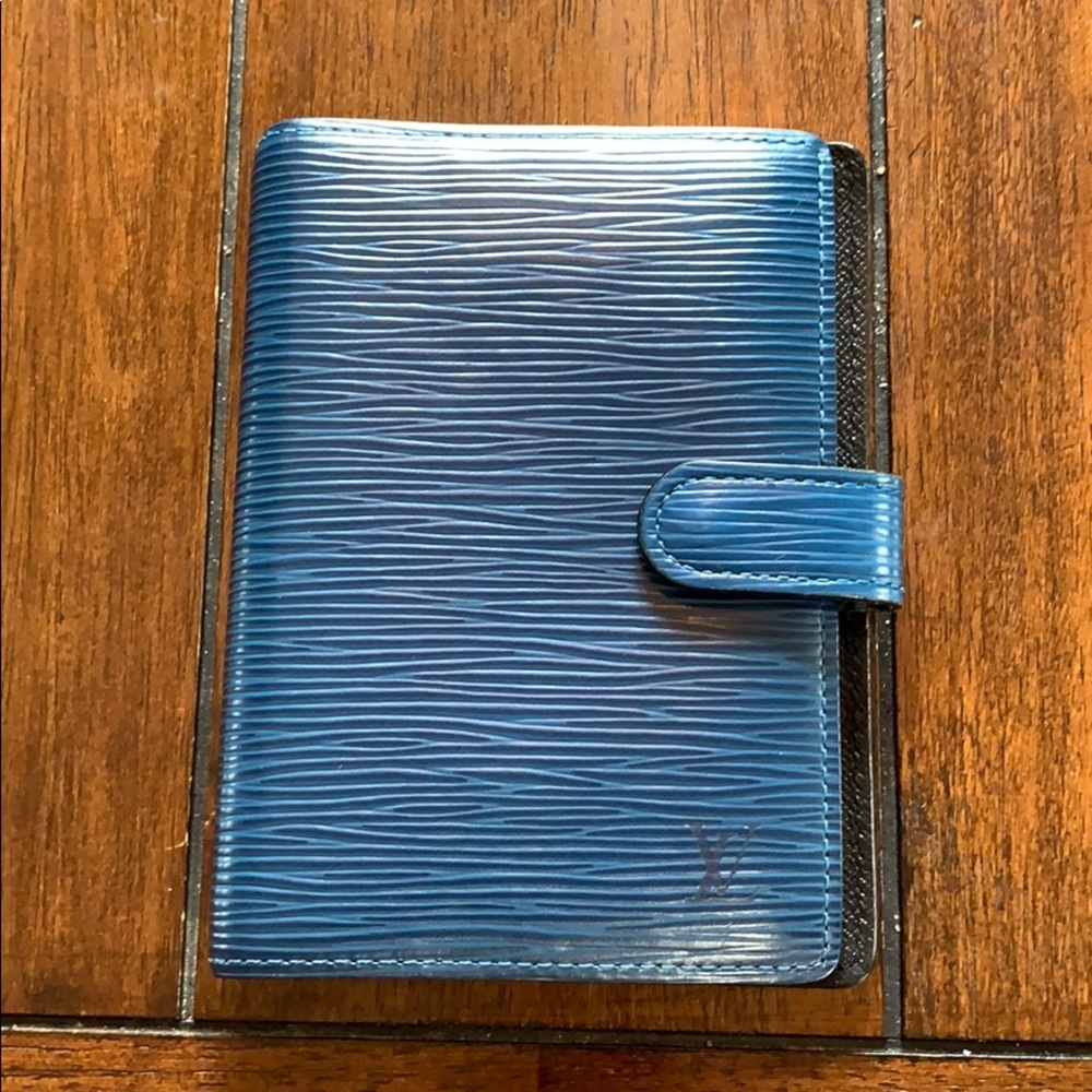 Louis Vuitton blue epi PM agenda